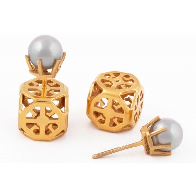 boxy logo studs