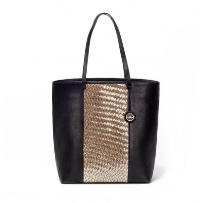 Stannic Weaved Tote Gold